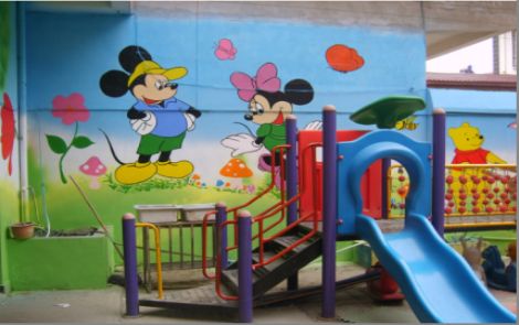 金门幼儿园室外彩绘